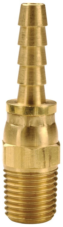 1030806C by Dixon Valve | Male Hose Barb Insert | 3/8" Male NPTF Swivel x 1/2" Hose ID | Brass