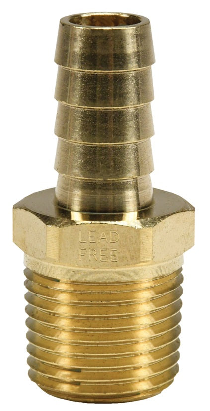 1020804CLF by Dixon Valve | Male Hose Barb Insert | 1/4" Male NPTF x 1/2" Hose ID | Lead-Free Brass