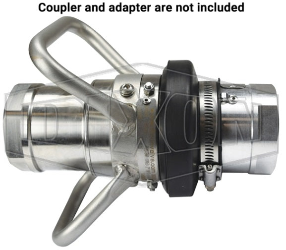 PCDVCHSS36 by Dixon Valve | MannTek Dry Disconnect Adapter | Weather Protector with Clamp | 2" Size | Black Neoprene