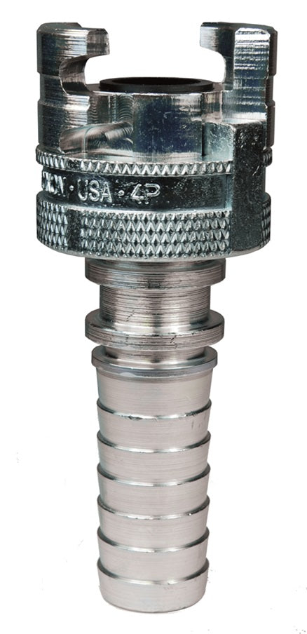 4PS3 by Dixon Valve | Pneumatic Quick Disconnect Coupling | Dual-Lock P-Series | Hose Barb | 3/8" Hose ID x 1/2" Body Size | Socket | Nitrile Seal | Steel