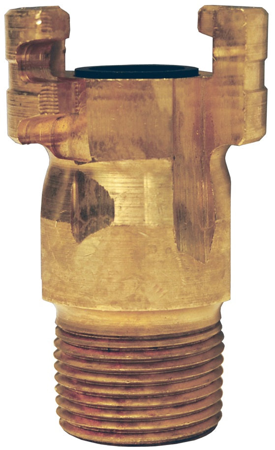 P4M4-B by Dixon Valve | Pneumatic Quick Disconnect Coupling | Dual-Lock P-Series | 1/2" Male NPTF x 1/2" Body Size | Plug | Nitrile Seal | Brass