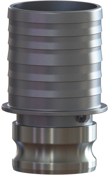 E-316-3025 by Campbell Fittings | Standard Cam & Groove | Jump Size E | 3" Adapter x 2-1/2" Hose Shank | Straight | Stainless Steel