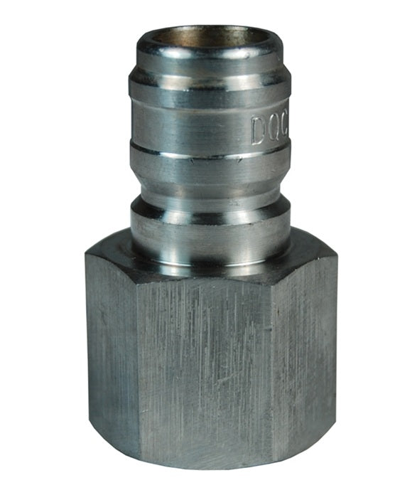 E1F1-S by Dixon Valve | Hydraulic Quick Disconnect Coupling | E-Series | 1/8" Female NPTF x 1/8" Straight-Through Interchange | Plug | 303 Stainless Steel