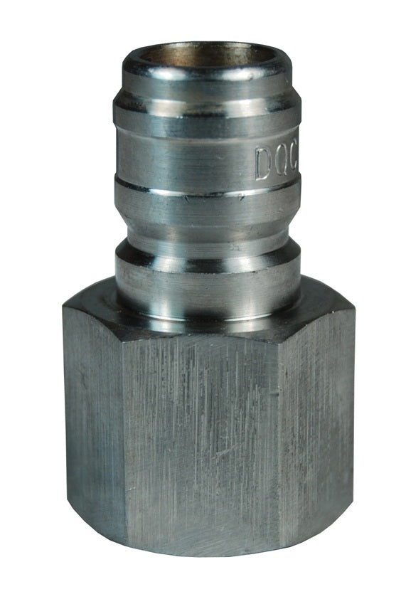 E2F2 by Dixon Valve | Hydraulic Quick Disconnect Coupling | E-Series | 1/4" Female NPTF x 1/4" Straight-Through Interchange | Plug | Steel