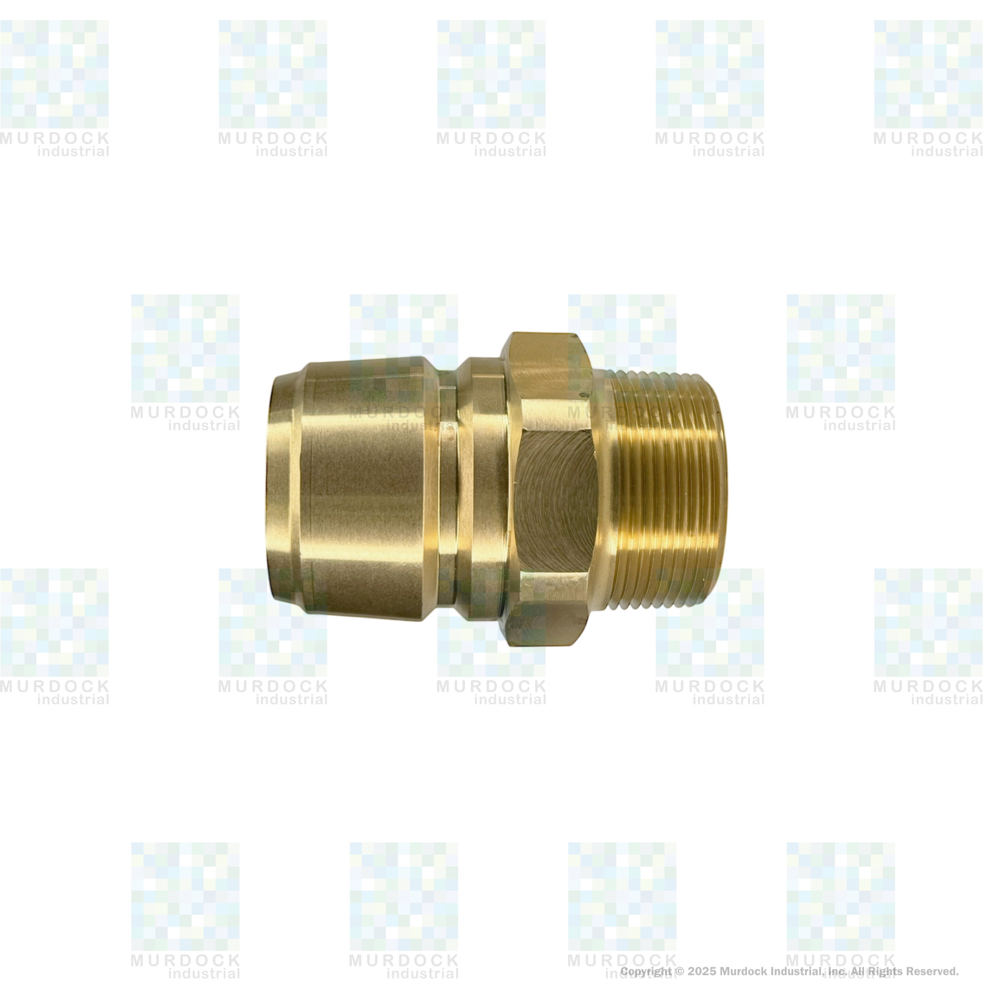 E12M12-B by Dixon Valve | Hydraulic Quick Disconnect Coupling | E-Series | 1-1/2" Male NPTF x 1-1/2" Straight-Through Interchange | Plug | Brass