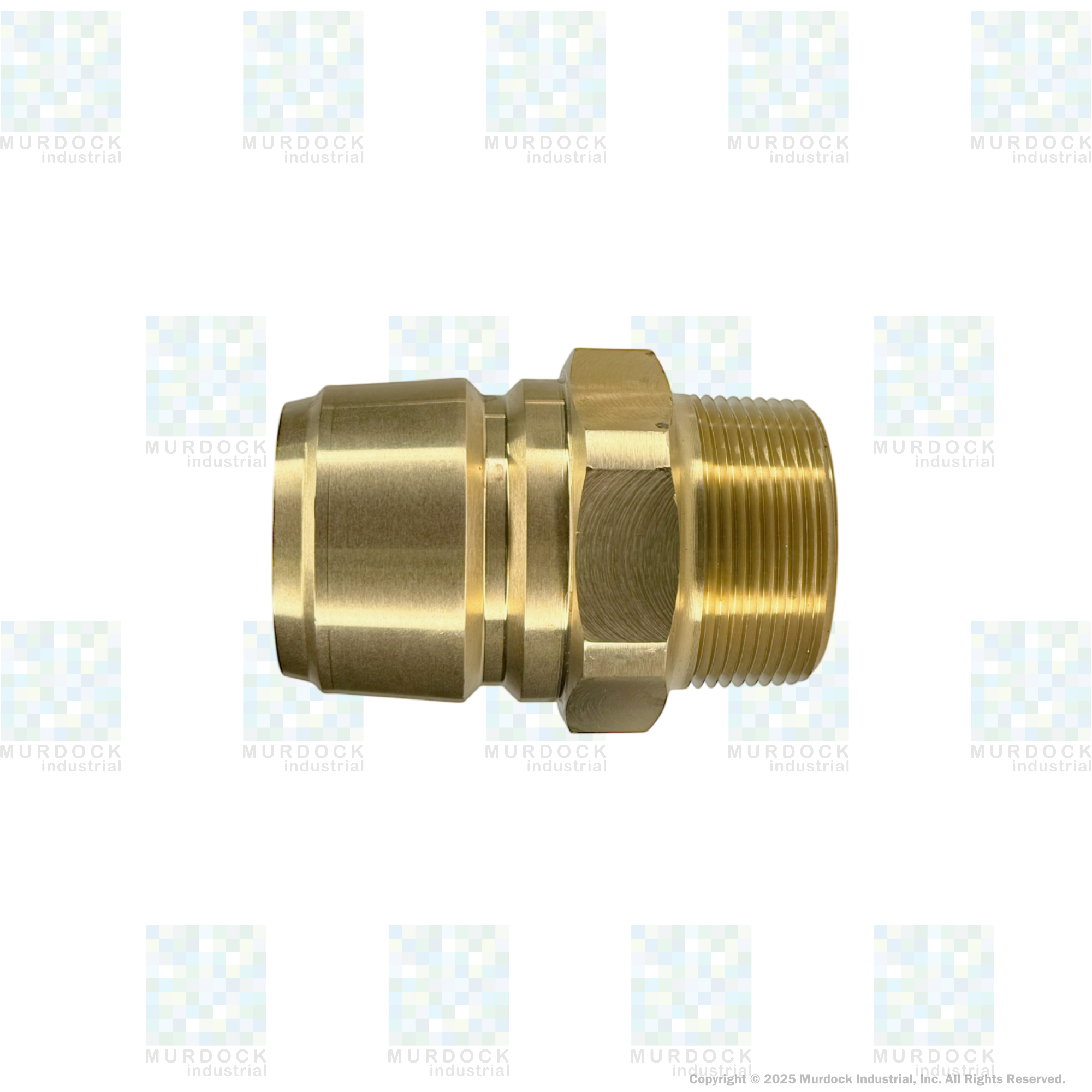 E16M16-B by Dixon Valve | Hydraulic Quick Disconnect Coupling | E-Series | 2" Male NPTF x 2" Straight-Through Interchange | Plug | Brass