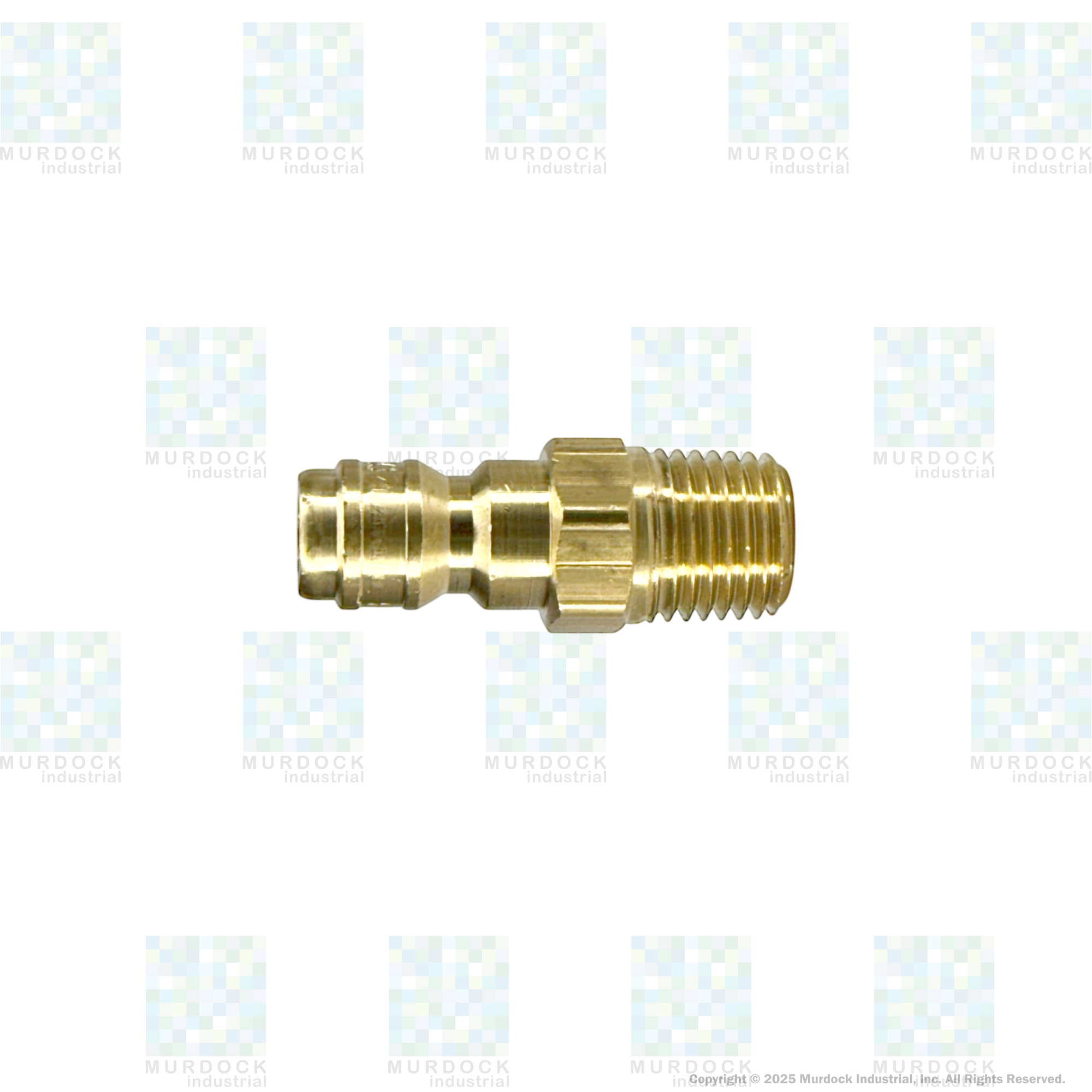 E3M3-B by Dixon Valve | Hydraulic Quick Disconnect Coupling | E-Series | 3/8" Male NPTF x 3/8" Straight-Through Interchange | Plug | Brass