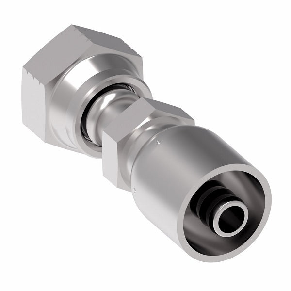 EJ3932-1010S Aeroquip by Danfoss | Female ORS Swivel Metric Hex 100R5 Crimp Fitting | FJ Series | -10 Female O-Ring Face Seal Swivel x -10 Hose Barb | Steel