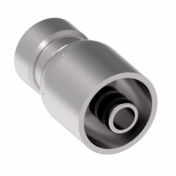 EJ5611-0606S Aeroquip by Danfoss | LifeSaver Braze on Hose End 100R5 Crimp Fitting | FJ Series | -06 Braze x -06 Hose Barb | Steel
