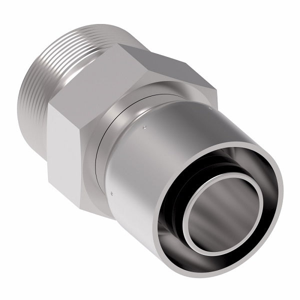 EJ7257-1616S Aeroquip by Danfoss | Male ORS Swivel 100R5 Crimp Fitting | FJ Series | -16 Male O-Ring Face Seal Swivel x -16 Hose Barb | Steel