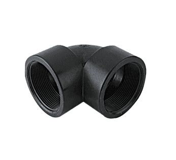 EL150-90 by Banjo | Pipe Fitting | 1-1/2" Female NPT x 1-1/2" Female NPT | 90° Elbow | 300 PSI | Polypropylene