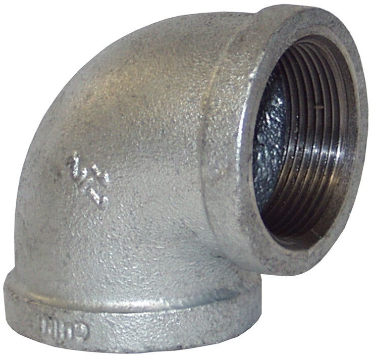 EL90125G by Dixon Valve | Pipe Adapter | 90° Elbow | 1-1/4" Female NPT x 1-1/4" Female NPT | 150# Galvanized Iron