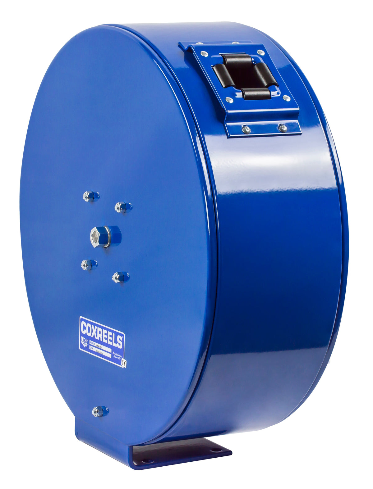ENHL-N-125 by Coxreels | EN Series | 5,000 PSI Enclosed Spring Driven Hose Reel for Grease & Hydraulic Oil | 1/4" Hose ID, 1/4" FNPT Inlet | Steel | 25ft Capacity, Hose Not Included