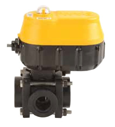 EVX125BL by Banjo | EVX Bolted Side Load Electric Valve | Full Port | 1-1/4" Pipe Size | 1" Opening Thru Ball | FKM Seals | Polypropylene