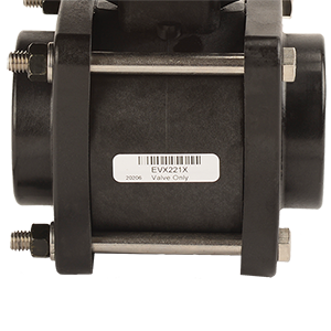 EVX221X by Banjo | EVX Bolted Electric Valve Only | Full Port | 2" Pipe Size | 2" Opening Thru Ball | FKM Seals | Polypropylene