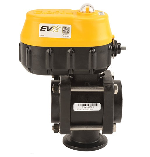 EVX220BL by Banjo | EVX Bolted Port Bottom Load Electric Valve | Full Port | 2" Pipe Size | 2" Opening Thru Ball | FKM Seals | Polypropylene