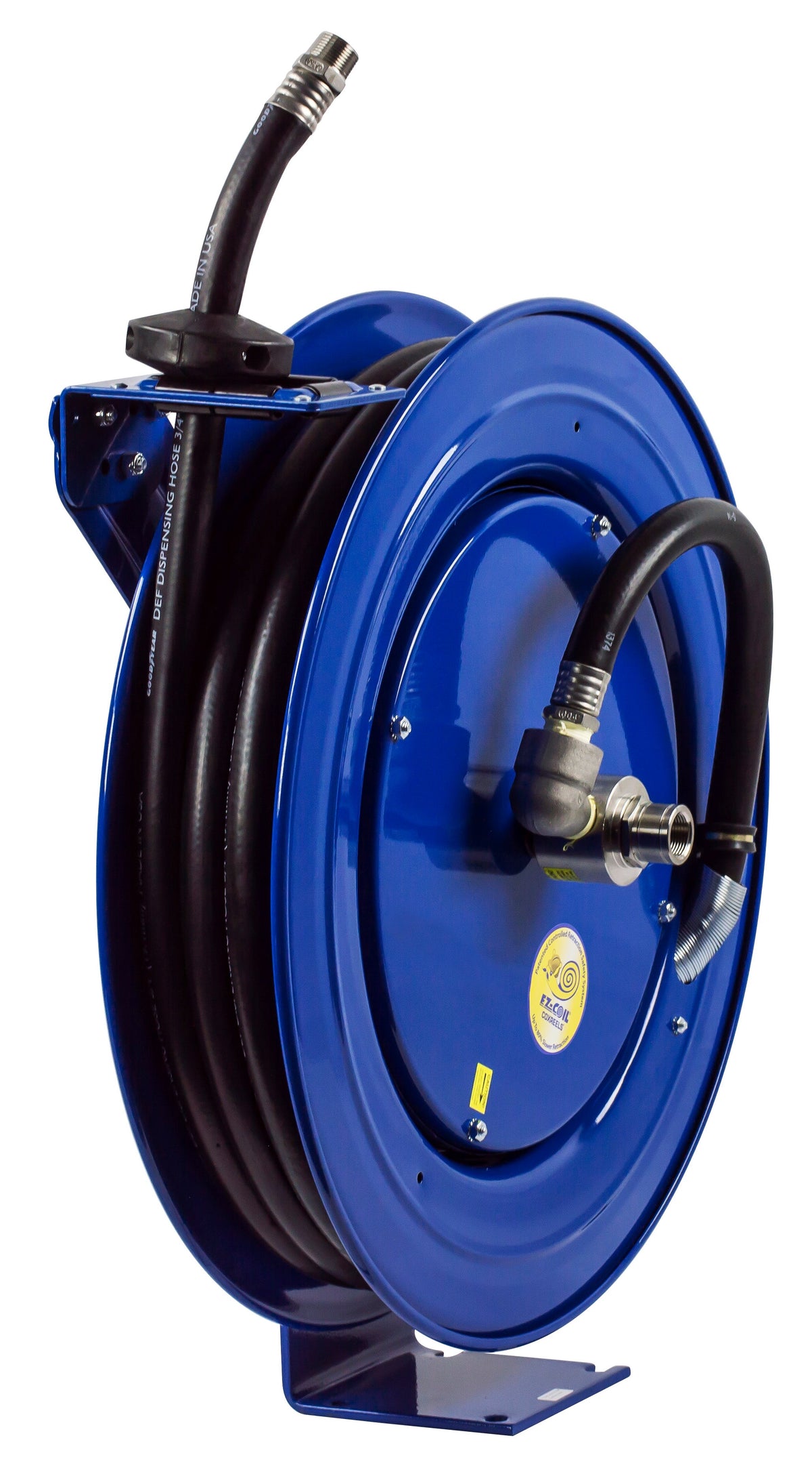 EZ-SH-550-DF-BBX by Coxreels | EZ-SH-DEF Series | 300 PSI EZ-Coil Safety Spring Driven Hose Reel for DEF | 3/4" Hose ID, 3/4" FNPT Inlet x 3/4" MNPT Hose End | Steel | 50ft EPDM Hose Included