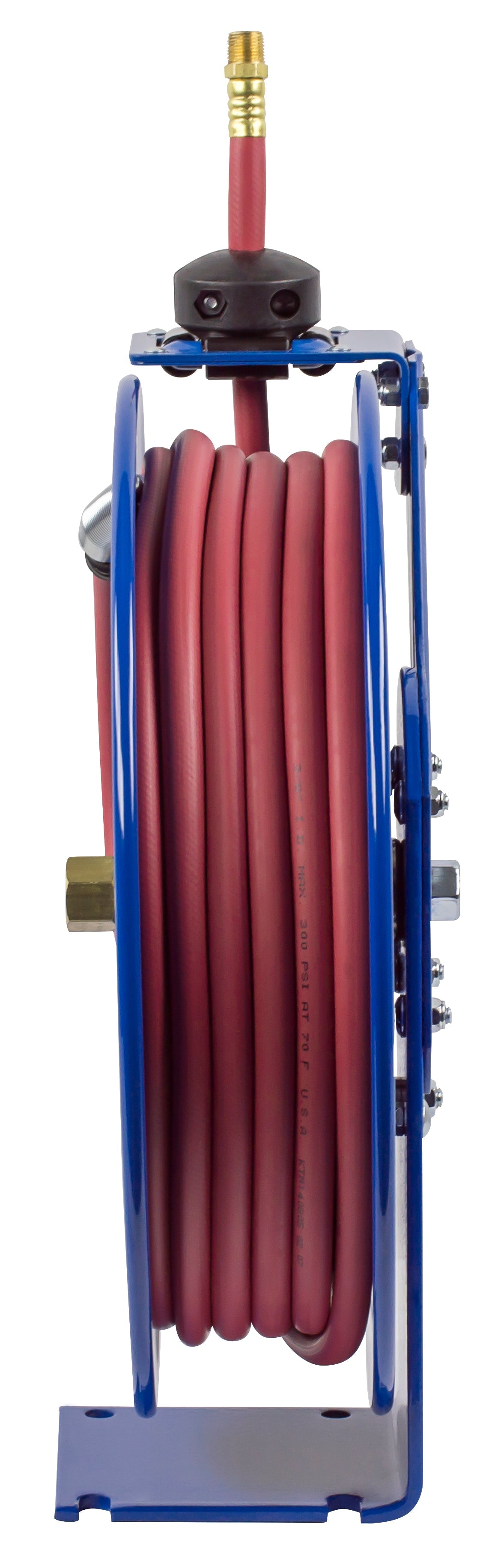 EZ-P-LP-350 by Coxreels | EZ-P Series | 300 PSI EZ-Coil Safety Spring Driven Hose Reel for Air & Water | 3/8" Hose ID, 3/8" FNPT Inlet x 3/8" MNPT Hose End | Steel | 50ft PVC Hose Included