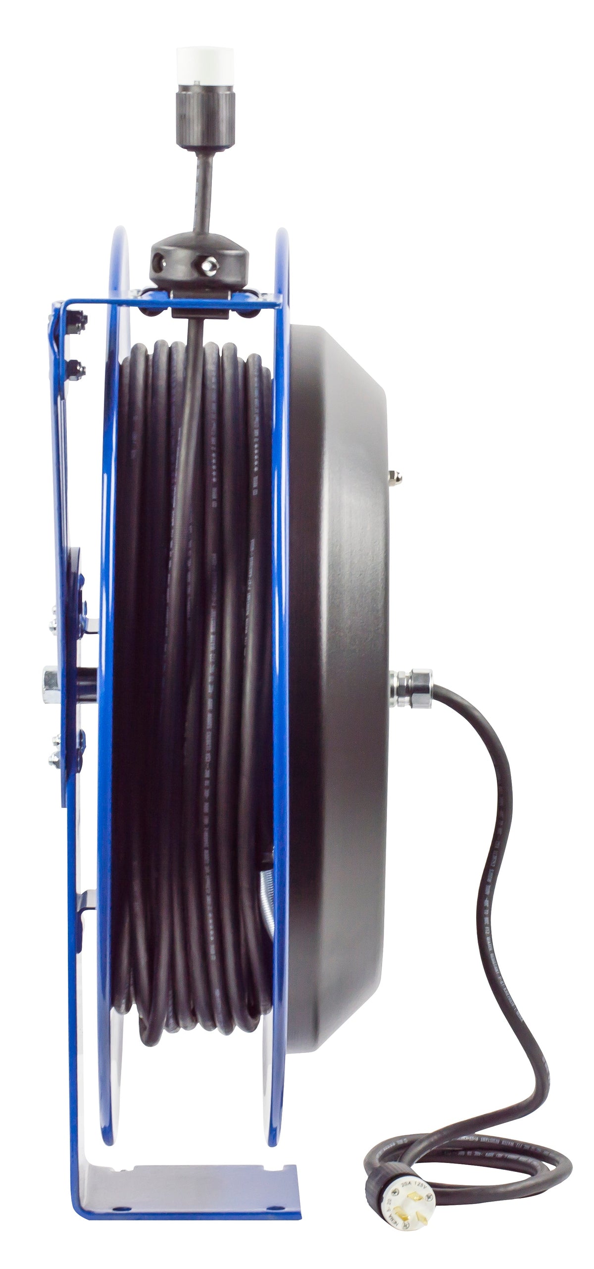 EZ-PC24-0016-A by Coxreels | EZ-PC Series | EZ-Coil Safety Spring Driven Power Cord Reel with Single Industrial Receptacle | 16/3 SJO Cord, 13A, 115V | Steel | 100ft Cord Included