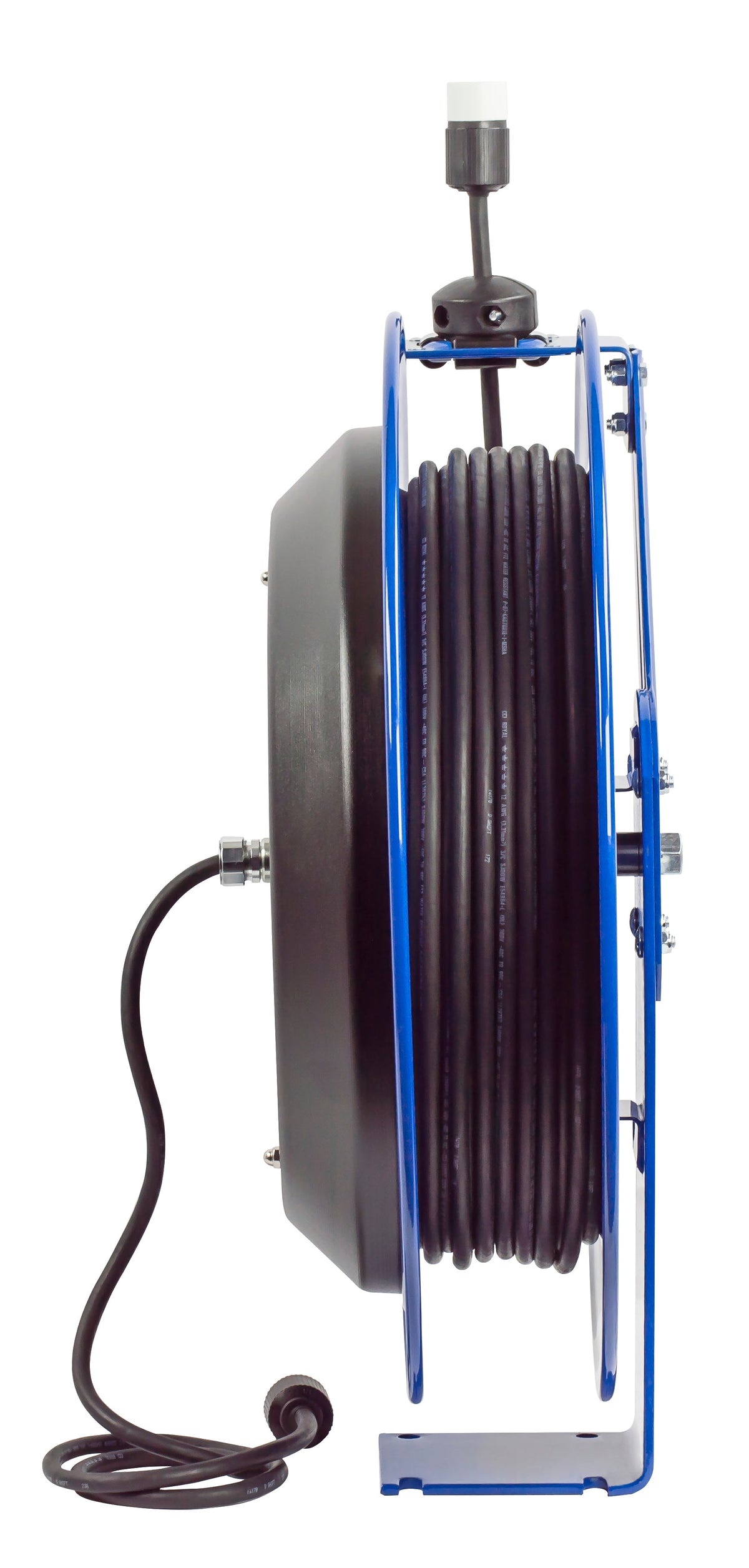 EZ-PC24-0016-A by Coxreels | EZ-PC Series | EZ-Coil Safety Spring Driven Power Cord Reel with Single Industrial Receptacle | 16/3 SJO Cord, 13A, 115V | Steel | 100ft Cord Included