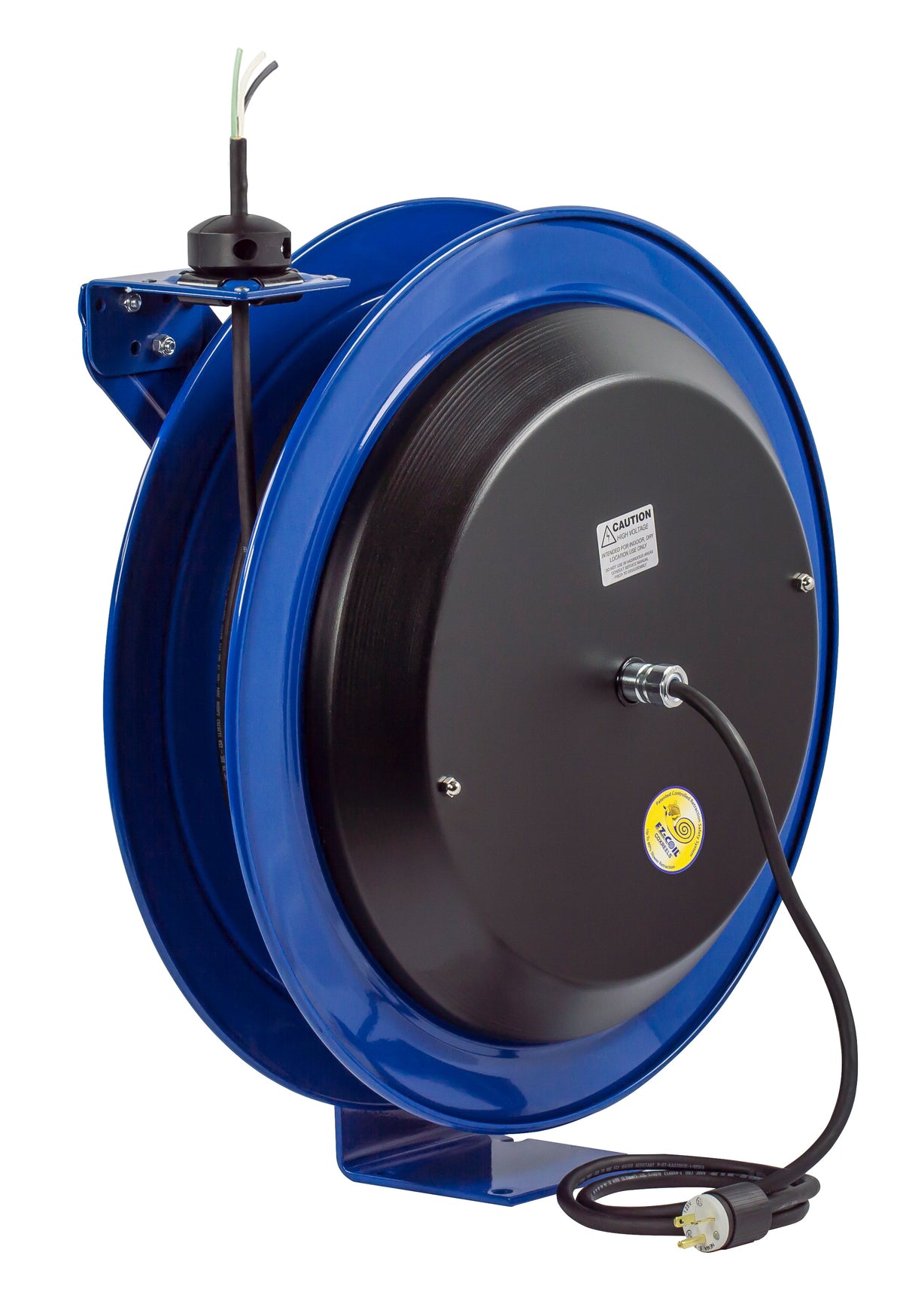 EZ-PC24-0012-X by Coxreels | EZ-PC Series | EZ-Coil Safety Spring Driven Power Cord Reel | 12/3 SJO Cord, 20A, 115V | Steel | 100ft Cord Included