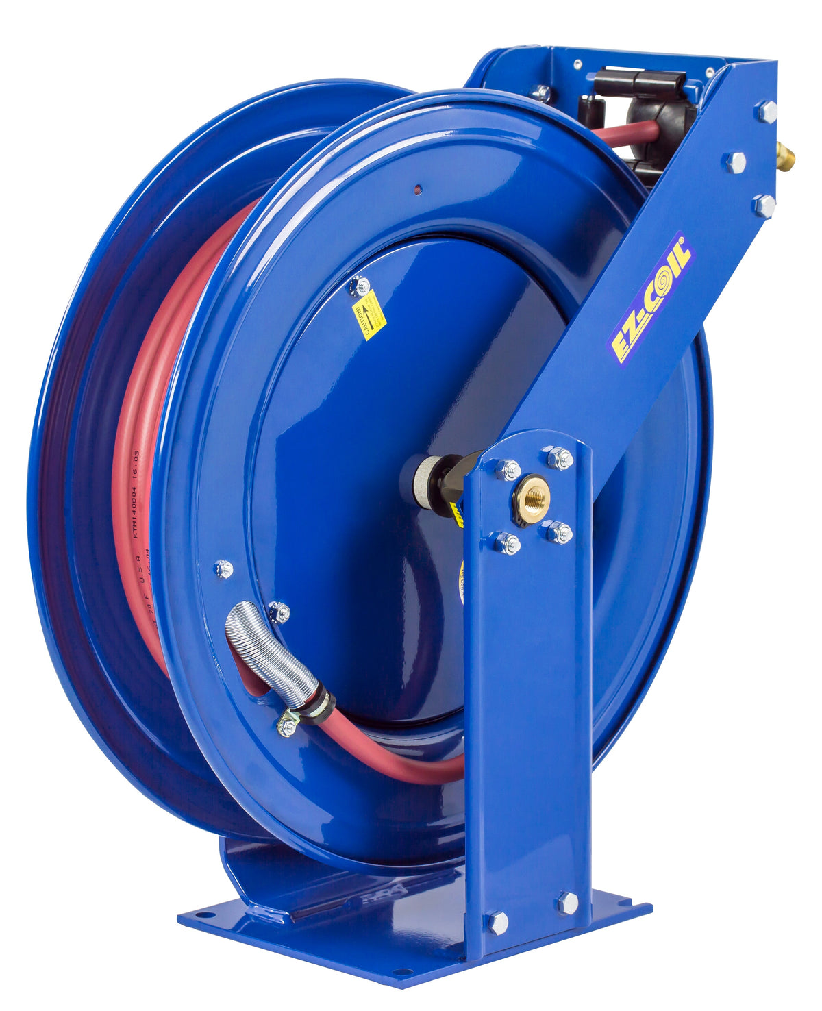 EZ-TSH-3100 by Coxreels | EZ-T Series | 300 PSI EZ-Coil Safety Spring Driven Hose Reel for Air & Water | 3/8" Hose ID, 3/8" FNPT Inlet x 3/8" MNPT Hose End | Steel | 100ft PVC Hose Included