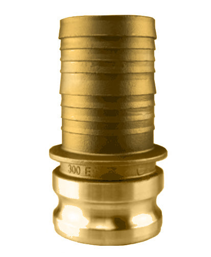 E250B by Jason Industrial | Part E | Cam & Groove Fitting | 2-1/2" Male Adapter x 2-1/2" Hose Barb | Brass