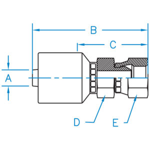F-BSPX-06-08-W by Kurt Hydraulics | Jump Size | Female British Standard Pipe 60 Degree Cone | Swivel | for 3/8" Hose ID