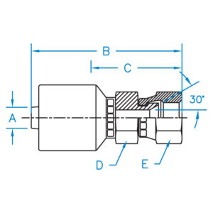 F-JISX-10-10-W by Kurt Hydraulics | Female JIS 30 Degree | Swivel | for 5/8" Hose ID