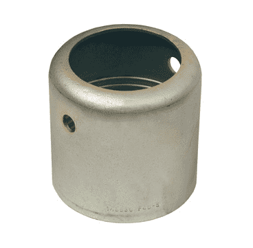 F96-8 Dixon Valve 6" Plated Carbon Steel Style F Standard External Swage Ferrule - Hose OD from 7-53/64" to 7-60/64"