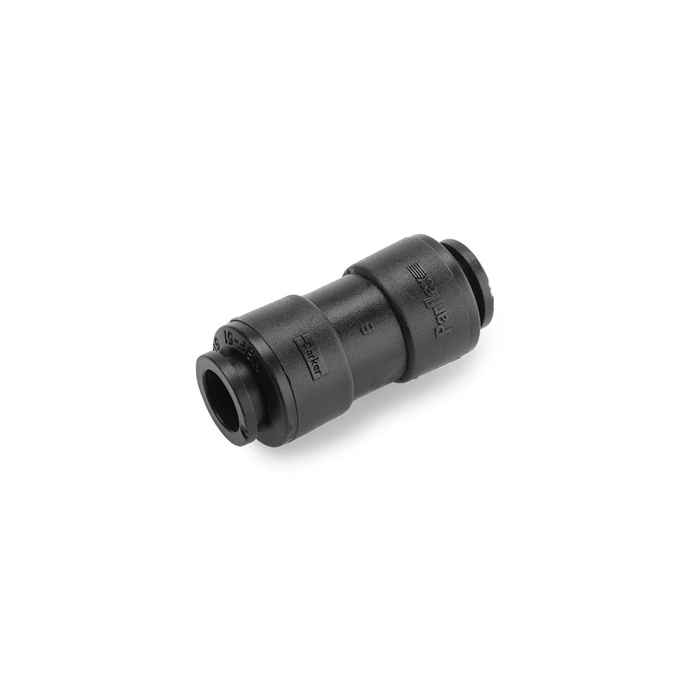 FB6UC4-HBLK by Parker | TrueSeal™ Tube to Tube Union Fitting | 3/8"-1/4" Push-to-Connect | 1.70" Length | Straight | Black | Kynar®
