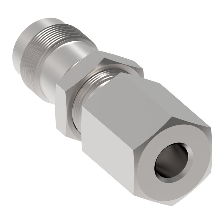 FBM2821 (FCM2821) Eaton Aeroquip® -04 Male AN Bulkhead x 1/8" Female Pipe Straight Adapter - Steel