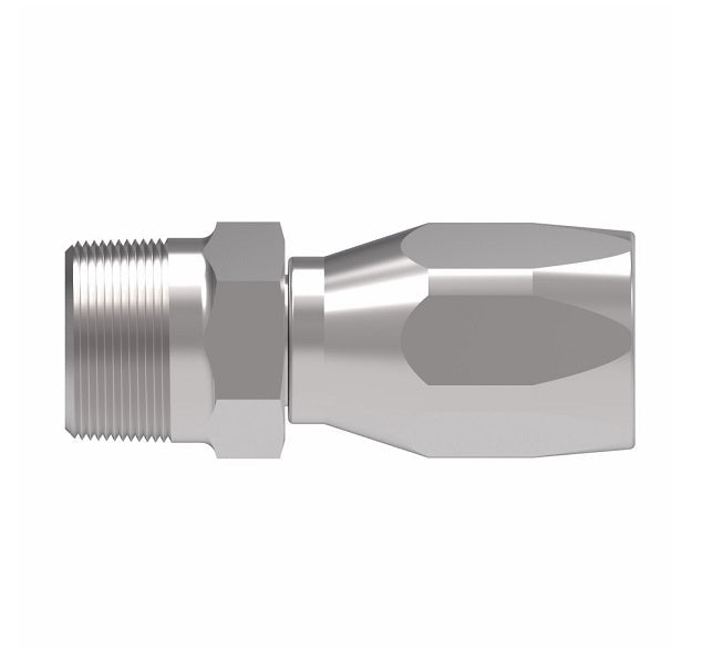 FC5131-0606S Aeroquip by Danfoss | 2 Wire Hi-Pac Male Pipe Reusable Hose Fitting for Braided Hydraulic Hose | FC Series | -06 Male Pipe x -06 Reusable Hose End | Steel
