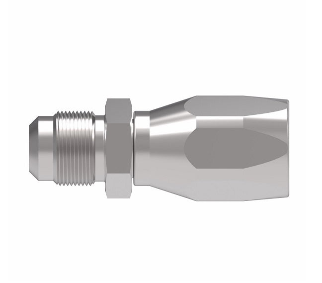 FC5133-0606S Aeroquip by Danfoss | 2 Wire Hi-Pac Male 37° JIC Flare Reusable Hose Fitting for Braided Hydraulic Hose | FC Series | -06 Male 37° JIC Flare x -06 Reusable Hose End | Steel