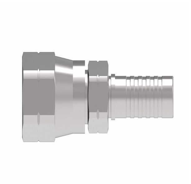 FC6216-0505S Aeroquip by Danfoss | Female SAE 45° Swivel PTFE Crimp Fitting | FC Series | Nipple Assembly | -05 Female SAE 45° Swivel x -05 Hose Barb | Steel