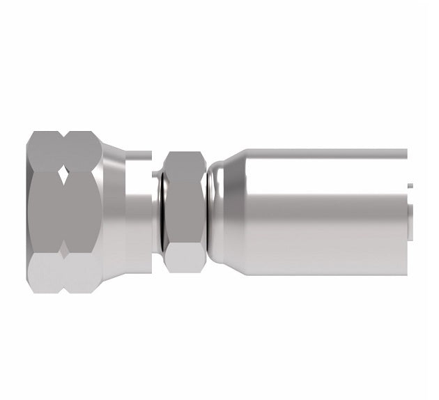 FC7216-0808S Aeroquip by Danfoss | Female SAE 45° Swivel PTFE Crimp Fitting | FC Series | Complete Fitting | -08 Female SAE 45° Swivel x -08 Hose Barb | Steel