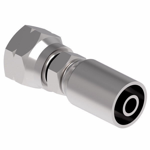 FC7216-1010S Aeroquip by Danfoss | Female SAE 45° Swivel PTFE Crimp Fitting | FC Series | Complete Fitting | -10 Female SAE 45° Swivel x -10 Hose Barb | Steel