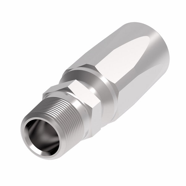 FC7985-0406S Aeroquip by Danfoss | 1 Wire TTC Male Pipe 100R1 Style Reusable Hose Fitting for Braided Hydraulic Hose | FC Series | -04 Male Pipe x -06 Reusable Hose End | Steel