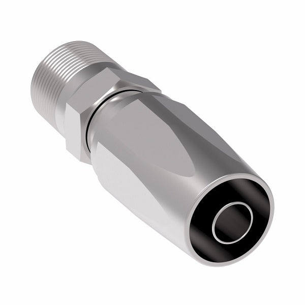 FC7985-0406S Aeroquip by Danfoss | 1 Wire TTC Male Pipe 100R1 Style Reusable Hose Fitting for Braided Hydraulic Hose | FC Series | -04 Male Pipe x -06 Reusable Hose End | Steel