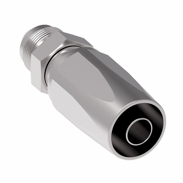 FC7986-1212S Aeroquip by Danfoss | 1 Wire TTC Male 37° JIC Flare 100R1 Style Reusable Hose Fitting for Braided Hydraulic Hose | FC Series | -12 Male 37° JIC Flare x -12 Reusable Hose End | Steel