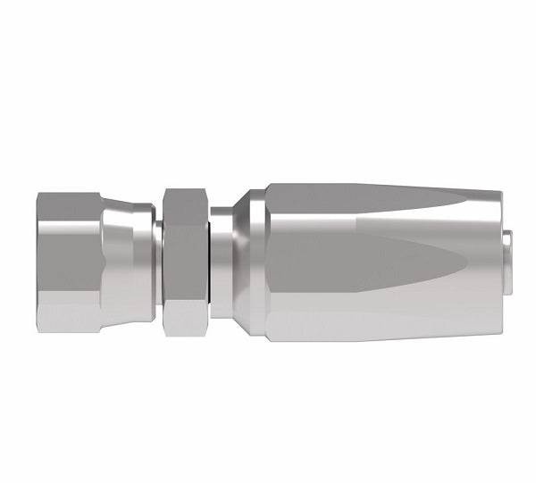 FC7988-0606S Aeroquip by Danfoss | 1 Wire TTC Female 37° JIC 100R1 Style Reusable Hose Fitting for Braided Hydraulic Hose | FC Series | -06 Female 37° JIC Swivel x -06 Reusable Hose End | Steel
