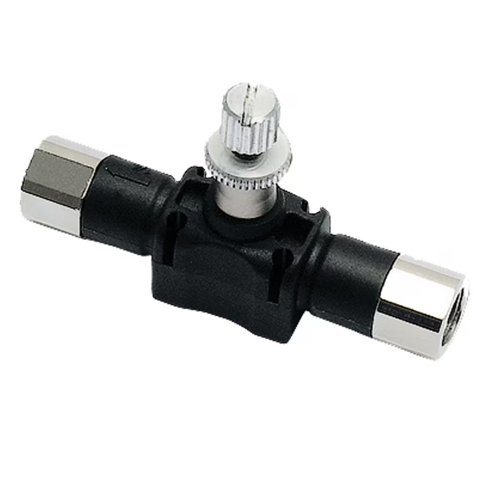 FC836-8 by Parker | Threaded In-Line Flow Control | 1/2" Female NPT Thread x 1/2" Female NPT Thread | 4.76" Length | 2.66" Width | Straight | Glass-Reinforced Nylon | Pack of 2