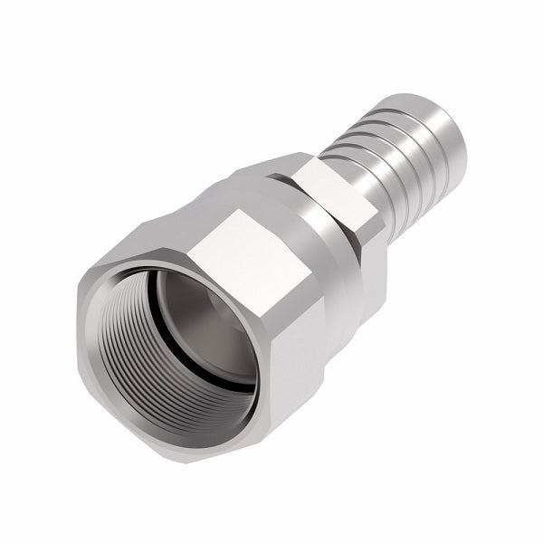FC8779-1616S Aeroquip by Danfoss | Female 37° JIC Swivel PTFE Crimp Fitting | FC Series | Nipple Assembly | -16 Female 37° JIC Swivel x -16 Hose Barb | Steel