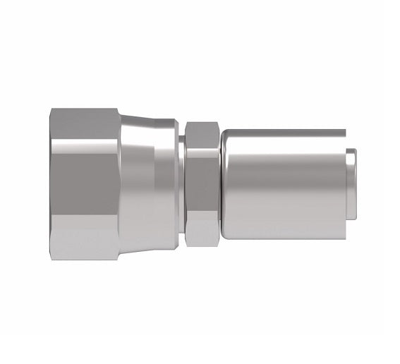FC9779-0404S Aeroquip by Danfoss | Female 37° JIC Swivel PTFE Crimp Fitting | FC Series | Complete Fitting | -04 Female 37° JIC Swivel x -04 Hose Barb | Steel