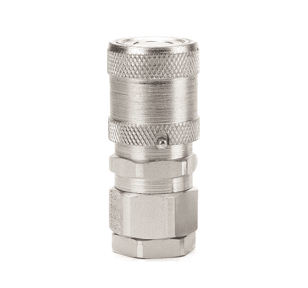 FD49-1001-06-06 Hansen® by Danfoss | Quick Disconnect Coupling | FD49 Series | 3/8" Female NPT x 3/8" NFPA T3.20.15 HTMA Interchange | Socket | Valved | Buna-N Seal | Steel