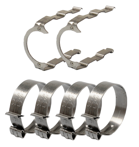 FF13820 E-Z Clip System by Danfoss | Clip and Cage Kit | 4 Clips / 2 Cages | A/C Refrigeration Fitting | for -08 Hose | Steel