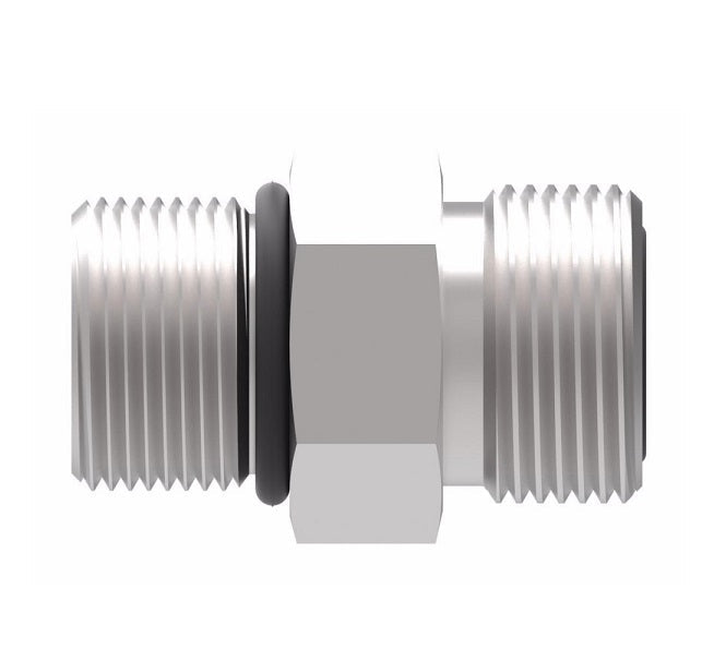 FF1852T0814S Aeroquip by Danfoss | ORS/SAE O-Ring Boss Adapter | -08 Male O-Ring Face Seal x -14 Male SAE O-Ring Boss | Steel