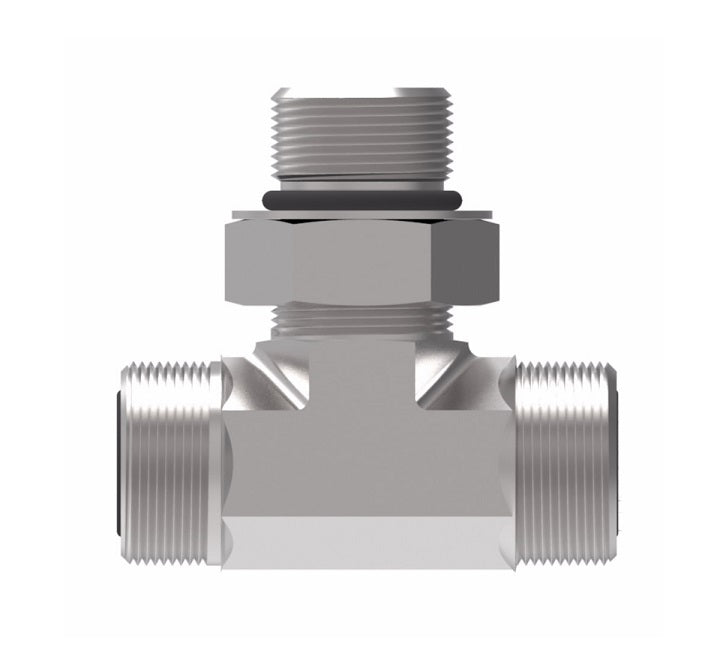 FF1861T1216S Aeroquip by Danfoss | ORS/ORS/SAE O-Ring Boss (adj.) Branch Tee Adapter | -12 Male O-Ring Face Seal x -12 Male O-Ring Face Seal x -16 Male SAE O-Ring Boss | Steel
