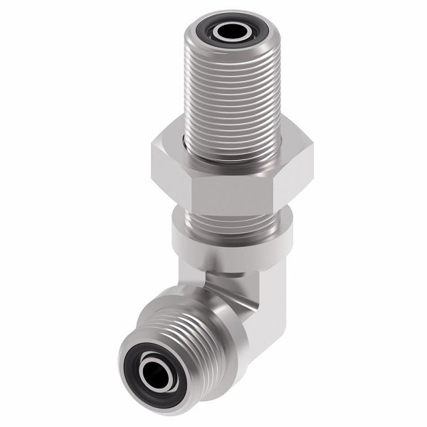 FF2030T1212S Aeroquip by Danfoss | ORS Male/ORS Male 90° Elbow Bulkhead Adapter | -12 Male O-Ring Face Seal x -12 Male O-Ring Face Seal | Steel