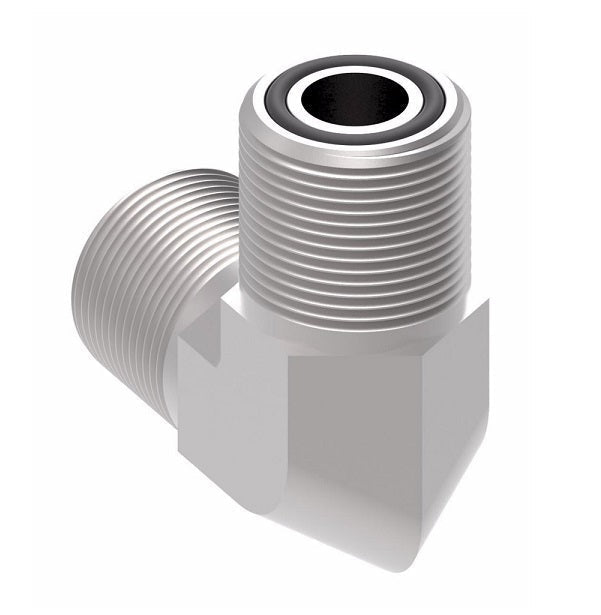 FF2035T0808S Aeroquip by Danfoss | ORS Male/ORS Male 90° Elbow Adapter | -08 Male O-Ring Face Seal x -08 Male O-Ring Face Seal | Steel
